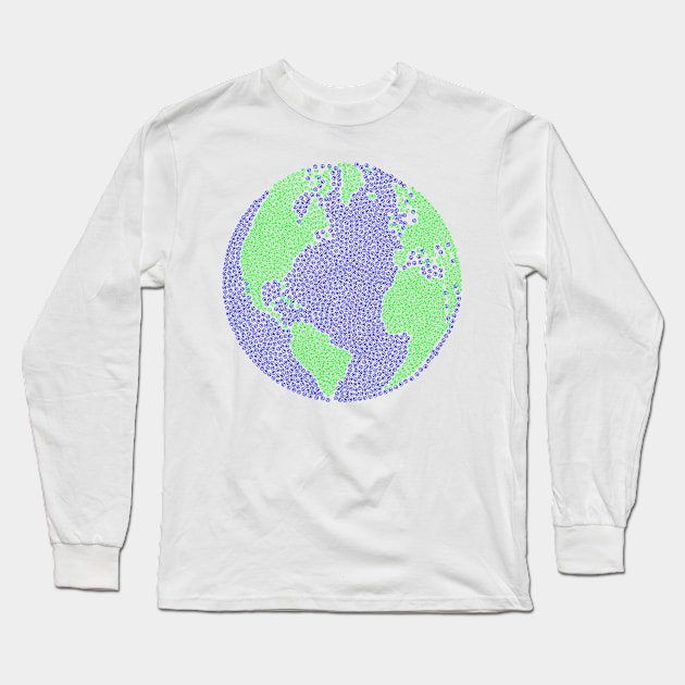 World Peace Globe Long Sleeve T-Shirt by Sanu Designs